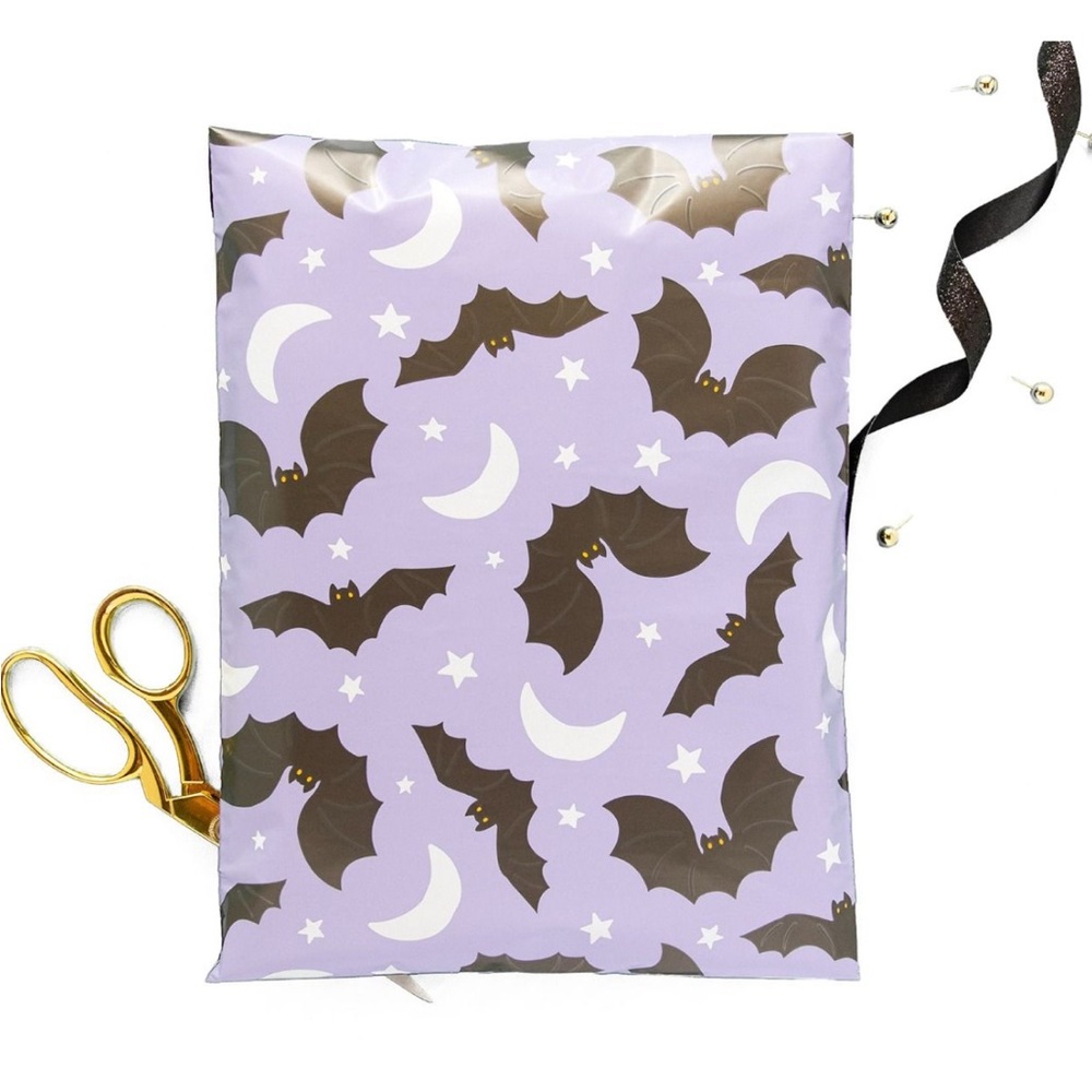10 x 13 Poly Mailers | set of 25 Halloween bats design|  Mail bags
